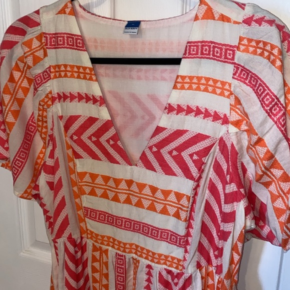 Old Navy mini dress pink and orange size M - Picture 4 of 7